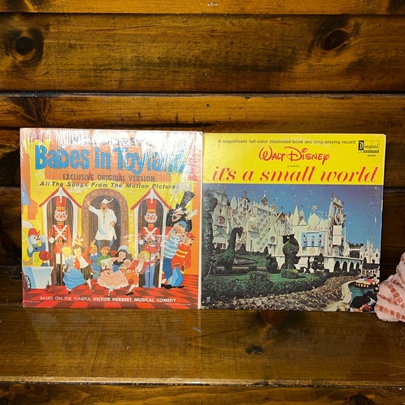 Disney Other - 2 Vintage 1964 Walt Disney Records- It’s a Small World & Babes in Toyland (NWT)
